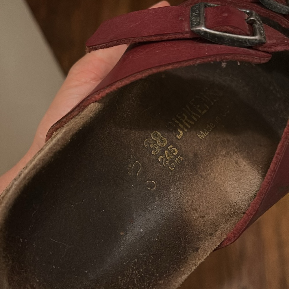Red Birkenstocks size 8 - Picture 10 of 10